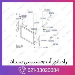 رادیاتور آب هیوندای جنسیس سدان
