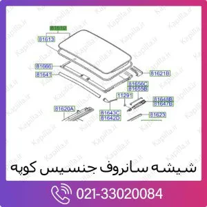شیشه سانروف هیوندای جنسیس کوپه
