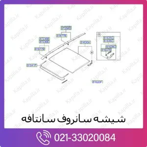 شیشه سانروف هیوندای سانتافه