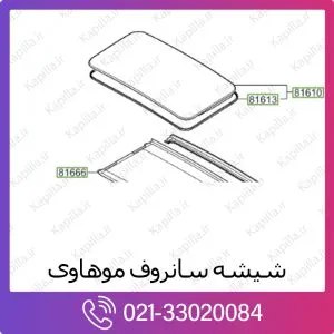 شیشه سانروف کیا موهاوی