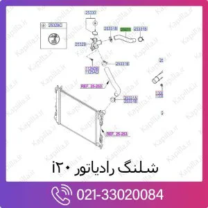 شلنگ رادیاتور هیوندای i20