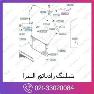 شلنگ رادیاتور هیوندای النترا
