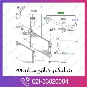 شلنگ رادیاتور هیوندای سانتافه