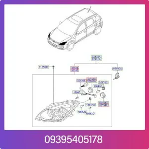 چراغ جلو راست هیوندای i30