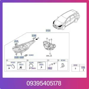 چراغ جلو چپ هیوندای i40
