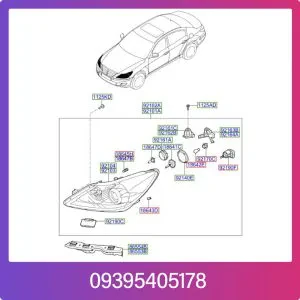 چراغ جلو راست هیوندای جنسیس سدان