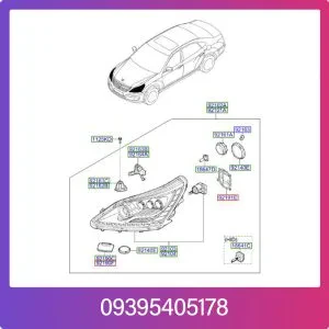 چراغ جلو راست هیوندای سنتنیال