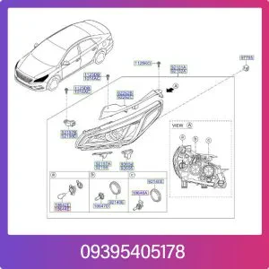 چراغ جلو راست هیوندای سوناتا