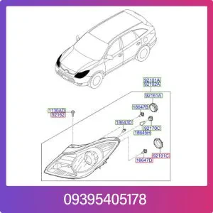 چراغ جلو راست هیوندای وراکروز ix55