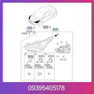 چراغ جلو راست هیوندای ولستر