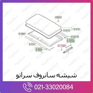 شیشه سانروف کیا سراتو