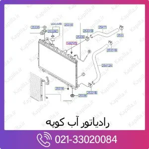 رادیاتور آب هیوندای کوپه fx