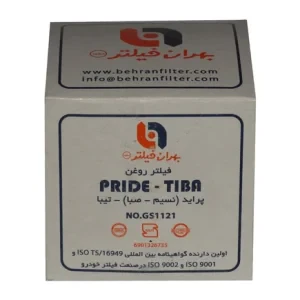 فیلتر روغن پرايد، تیبا، ساينا، كوئیك، شاهین، اطلس–بهران فیلتر مدل GS 1121