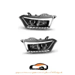 چراغ جلو دنا جفت کامل با لامپ و موتور و LED