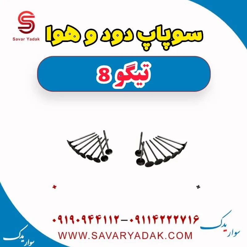 سوپاپ دود و هوا تیگو 8